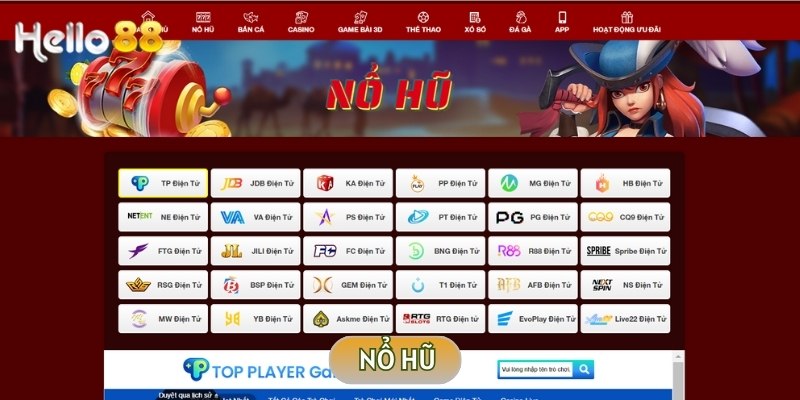 Sảnh nổ hũ Hello88 hâp dẫn